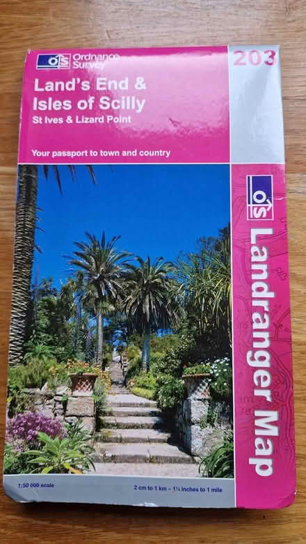 Photo of free OS map of Lands End & Scilly isles (Stotfold SG5) #2