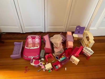Photo of free Barbie dolls with clothes/furniture (Brookline) #2