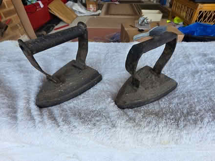 Photo of free A pair of old hand irons (Old Basing RG24) #2