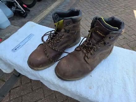 Photo of free Pair of Stanley steel toe cap boots, size 11, almost new (Old Basing RG24) #1