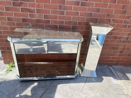 Photo of free Mirror side board and lamp stand (Croxteth L11) #1