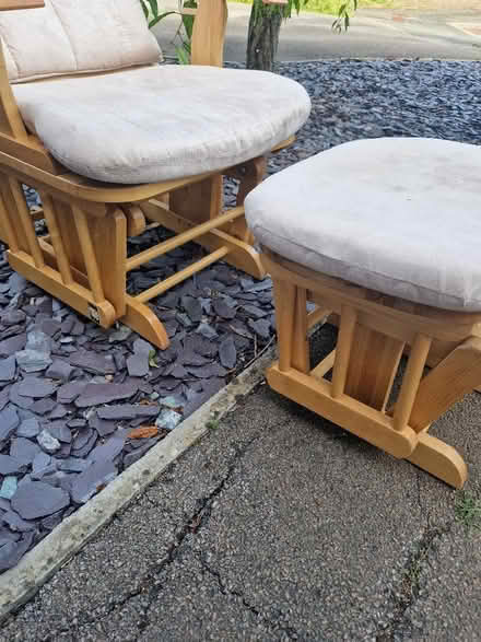 Photo of free Gliding chair for nursing/relaxing with footstool (Up Hatherley GL51) #3