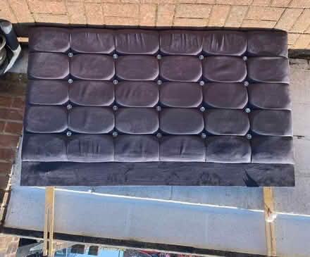 Photo of free King sized grey velvet head board (Bewdley DY12) #2