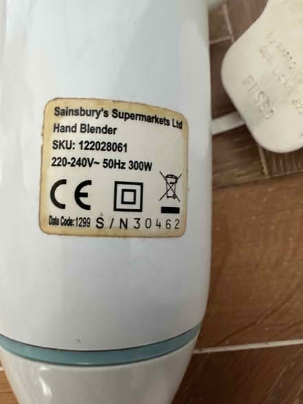 Photo of free Sainsbury’s Stick Blender (Holland Park W11) #3