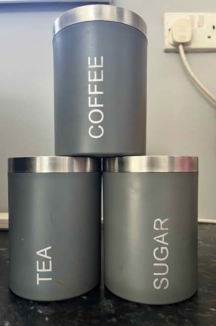 Photo of free Grey Tea coffee sugar canisters (Gosport PO12) #1