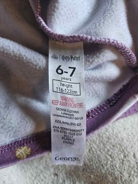 Photo of free Harry potter pj size 6/7 (CR0) #2