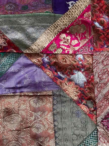 Photo of free Colourful sari patchwork bedspread (Nether Edge S7) #4