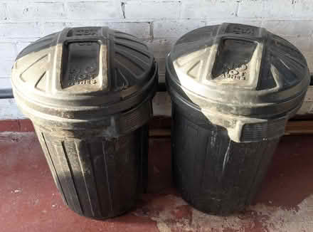 Photo of free 2 black bins with lids (Caldy Valley CH3) #1