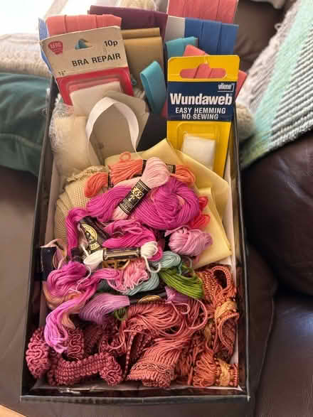 Photo of free Selection of threads, ribbons, elastic and so on (Tregarth LL57) #1