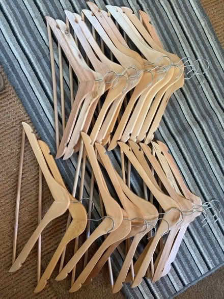 Photo of free Wooden coat hangers (Westcott RH4) #1