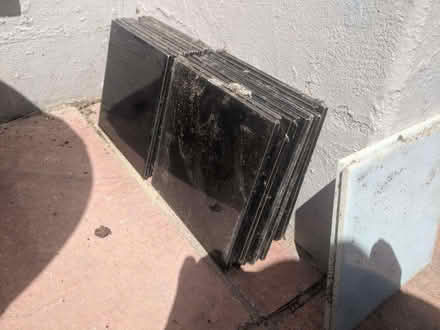 Photo of free 18 6" black ceramic wall tiles (Round Hill BN2) #1