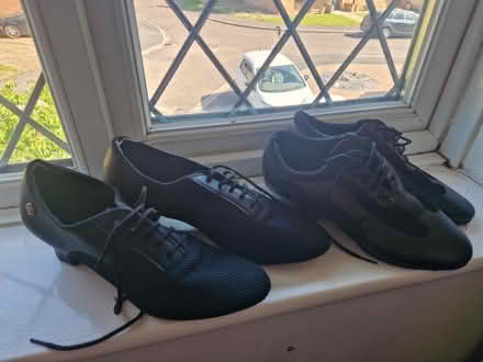 Photo of free 2 pairs of soft sole, heeled dance shoes size (womens) 7 (Up Hatherley GL51) #1
