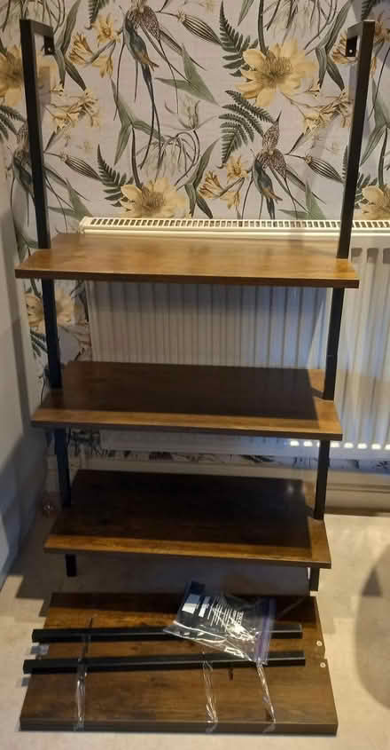 Photo of free Wood & metal shelf unit (Didcot OX11) #1