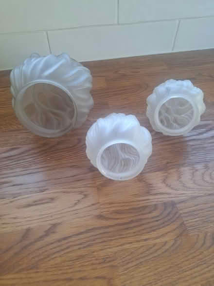 Photo of free 3 x glass lamp shades (Bedhampton PO9) #2