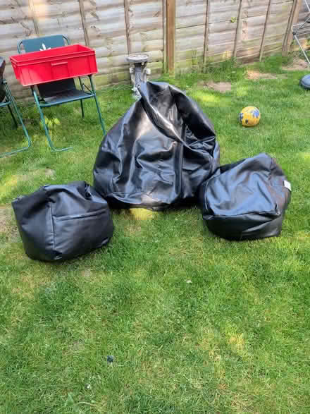 Photo of free Faux leather bean bags x 3 (BR1 bickley) #1