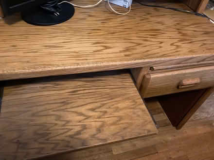 Photo of free Solid wooden computer desk (10470 Woodlawn) #3