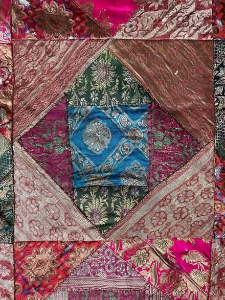 Photo of free Colourful sari patchwork bedspread (Nether Edge S7) #3