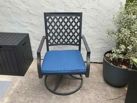 Photo of free Metal swivel outdoor chairs (Capitola, 44th & Capitola Rd.) #1