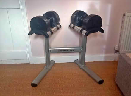 Photo of Adjustable dumbbells with stand (Manchester rusholme M14) #1