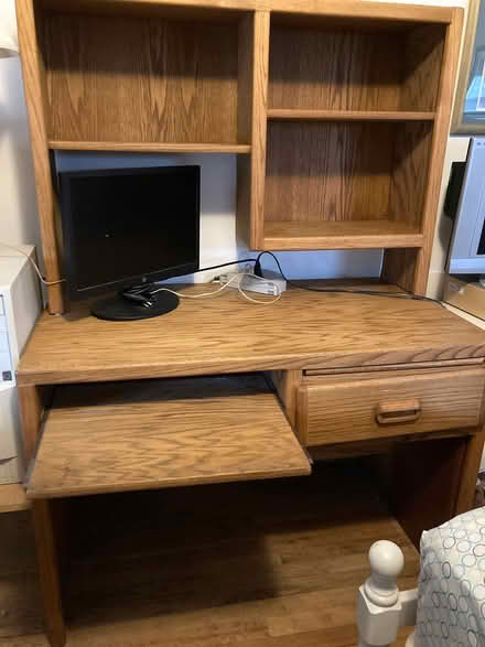 Photo of free Solid wooden computer desk (10470 Woodlawn) #1