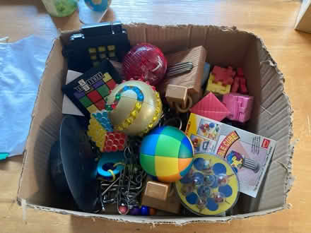 Photo of free Big box of puzzles and doodads (Ashdale, S. of Gerrard Library) #1