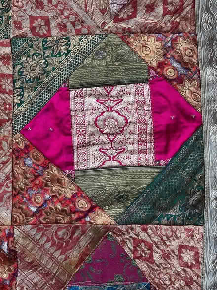 Photo of free Colourful sari patchwork bedspread (Nether Edge S7) #2