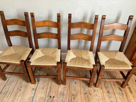 Photo of free 4 ladderback dining chairs (WR14 Malvern) #2
