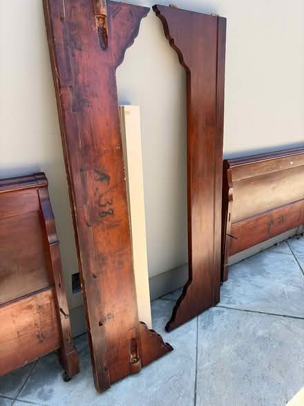 Photo of free Full size sleigh bed (Bascom/Union Campbell) #3