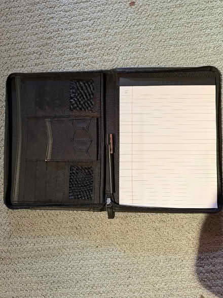 Photo of free nice faux lether bound note binder (Woburn - four corners) #1