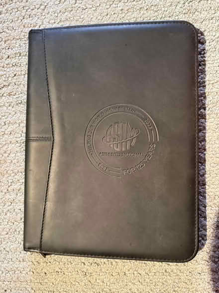 Photo of free nice faux lether bound note binder (Woburn - four corners) #2
