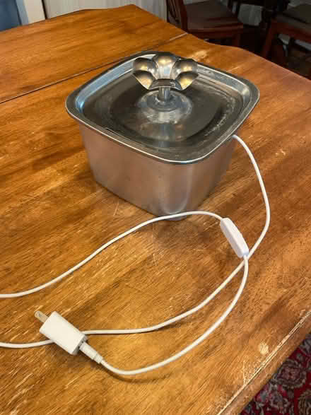 Photo of free Silver pet fountain (Bernardsville) #1