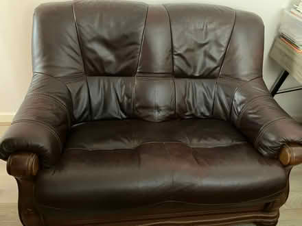 Photo of free Leather 2 seater sofa (Ballinteer) #1