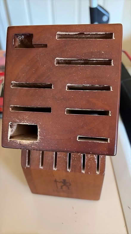 Photo of free Cherry wood knife block (Cupertino by De Anza College) #2