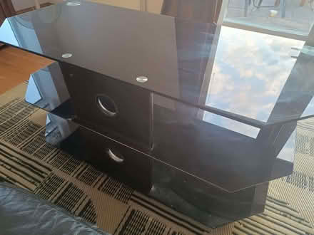 Photo of free Black glass tv/coffee table (Netherfield, Kendal LA9) #3