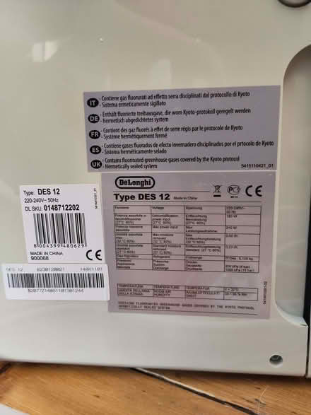 Photo of free Dehumidifier (Portobello EH15) #3