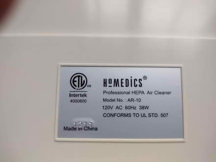Photo of free Homedics Air Purifier, older model (Hollywood) #2