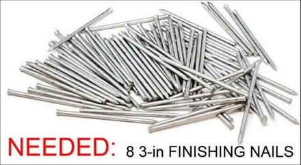 Photo of Eight 3-inch Finishing Nails (Parliament & Wellesley Streets) #1