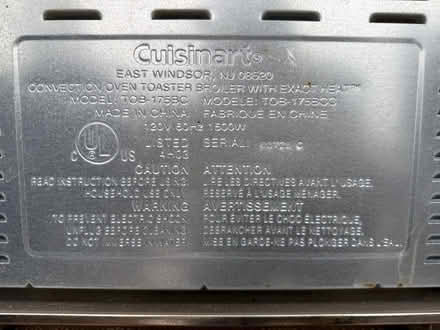 Photo of free Cuisinart Toaster Convection Oven (Vancouver, Yaletown) #4