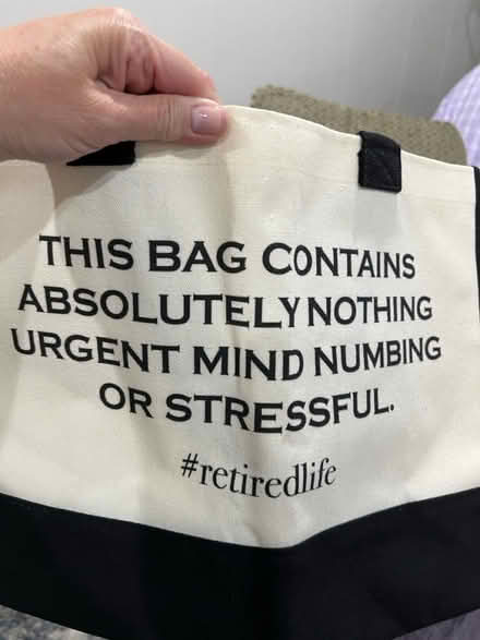 Photo of free Tote Bag - #retiredlife (Wood Ridge) #1