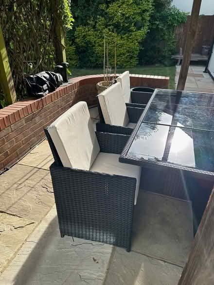 Photo of free Outdoor Table, 6 Chairs, 4 stools (SG4) #3