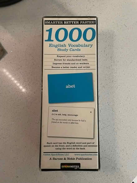 Photo of free English vocabulary word cards (Mount Vernon) #2