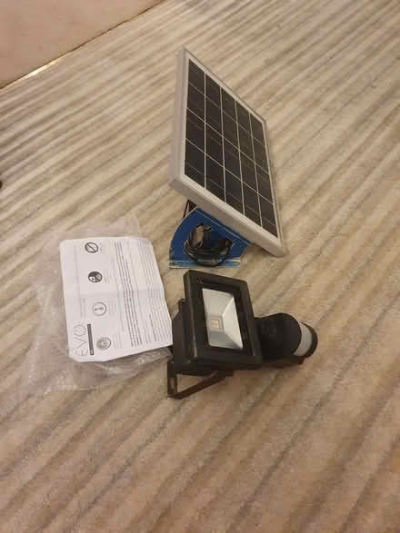 Photo of free Powerful solar floodlight with sensor and large solar panel (New Town TN22) #1