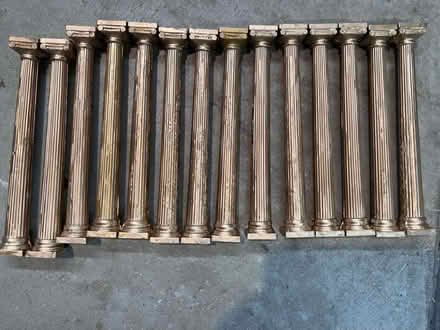 Photo of free 9” gold painted ionic columns (Sunnyvale - Ponderosa Park) #1