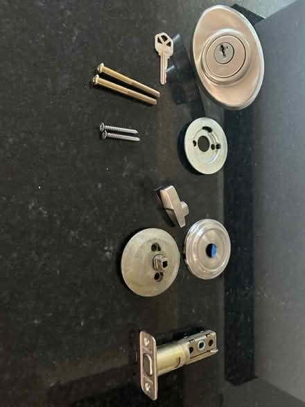 Photo of free Kwikset deadbolt (North side of Oak Park) #3