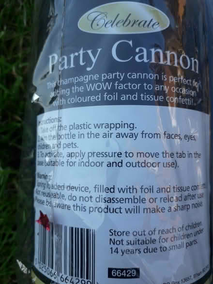Photo of free Party Cannons (Princes Risborough HP27) #2