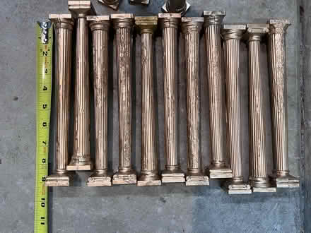 Photo of free 9” gold painted ionic columns (Sunnyvale - Ponderosa Park) #2