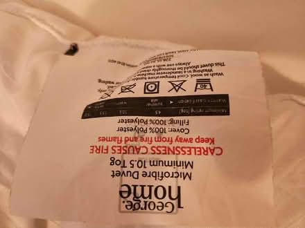 Photo of free White double duvet (Northop Hall CH7) #2
