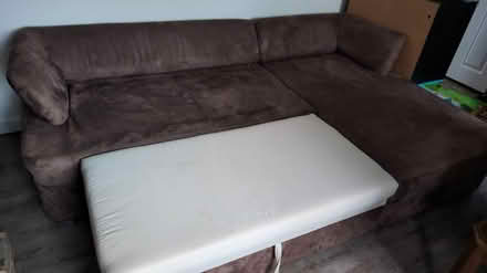 Photo of free L-shape sofa bed (Byfleet KT14) #4