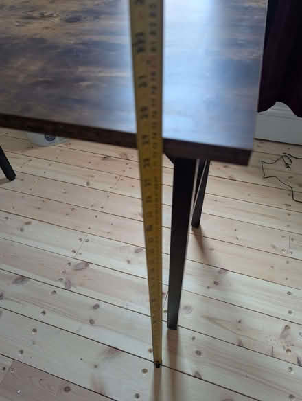 Photo of free Foldaway table / desk Black metal and dark wood (Grantham NG31) #4