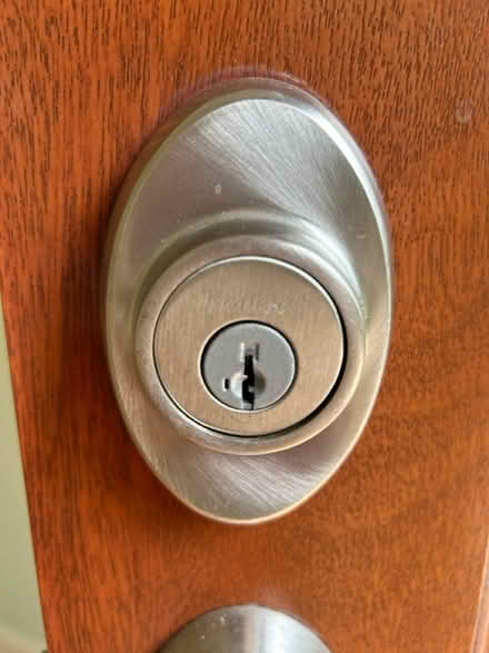 Photo of free Kwikset deadbolt (North side of Oak Park) #1